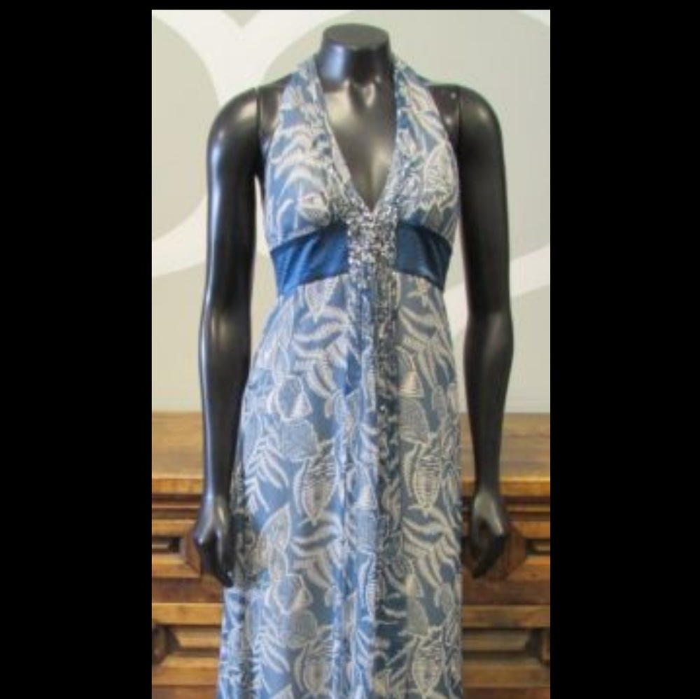 BCBG MAXAZRIA Maxi V-Neck Dress